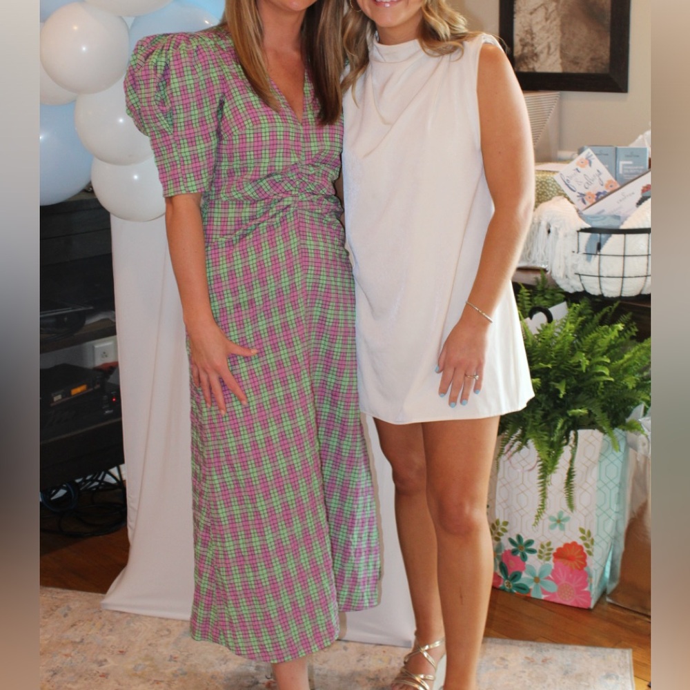 Zara Maxi - Purple and Green check